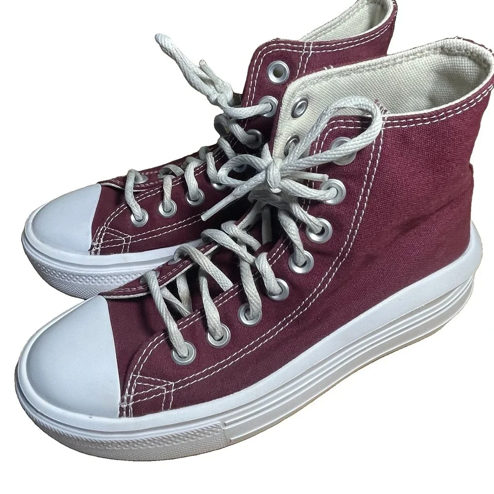 Converse Chuck Taylor All Star Platform High Top womens 6 Canvas Beetroot Red